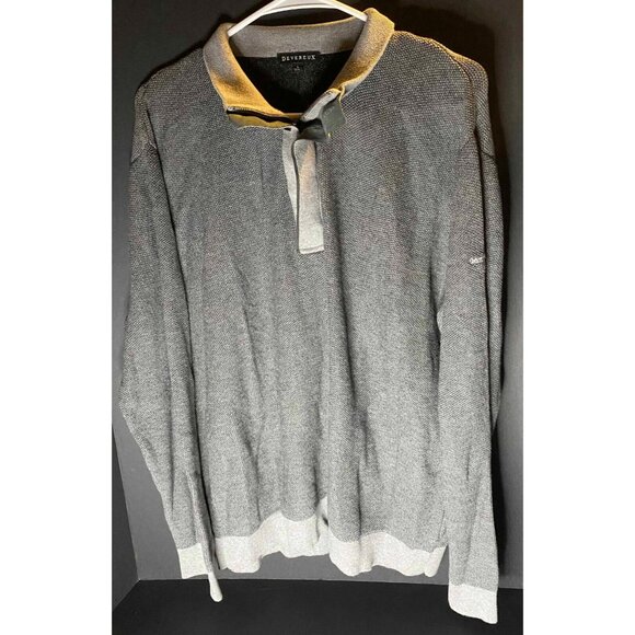 Devereux Golf Long Sleeve Performance Polo Activewear Gray Mens L Golfing - Picture 1 of 5